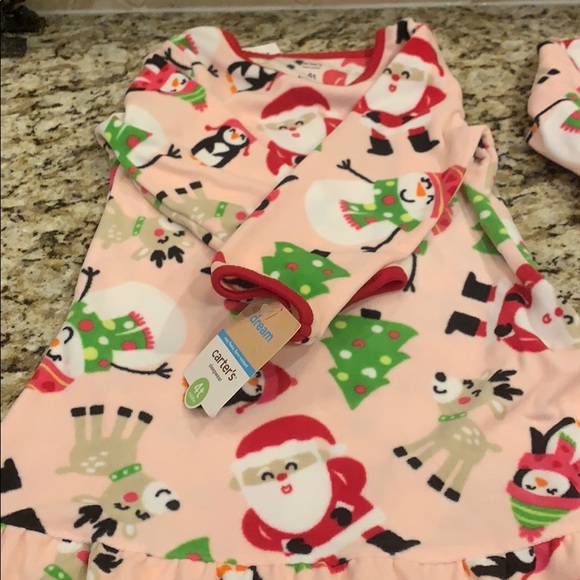 NWT Carter’s Fleece Nightgown & Footed Pajamas - Picture 3 of 5